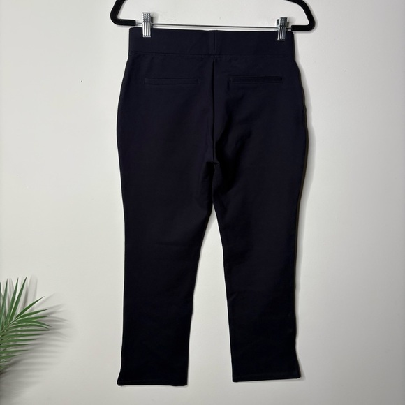 Quince Women's Pants Navy Blue Ponte Knit Crop Ankle - Picture 3 of 5
